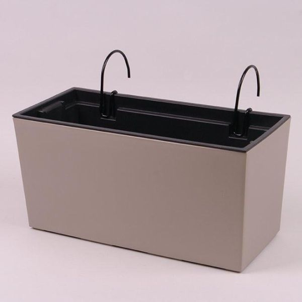 Балконна скринька Urbi Case 600мм підвісна з вкладишем Мокка