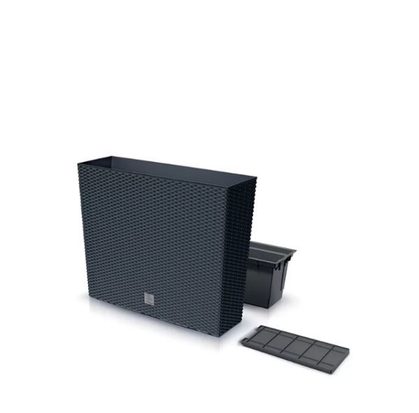 Горщик для квітів терасовий Rato Case 60см із вкладишем високий Атрацит