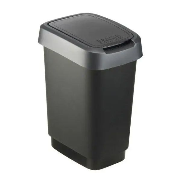 Смітник свінг 25л TWIST Сірий обідок