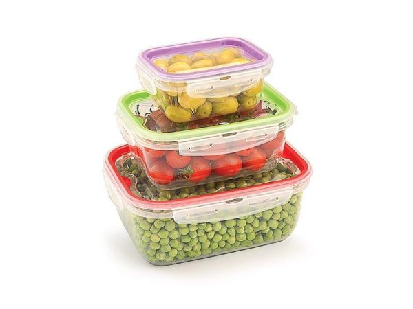 Комплект ємностей вакуумних прямокутних LOCK  & FIT 3шт (0,45лх1лх2л)