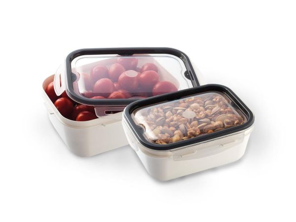 Комплект ємностей вакуумних прямокутних LOCK & FIT 2шт (1лх2л)