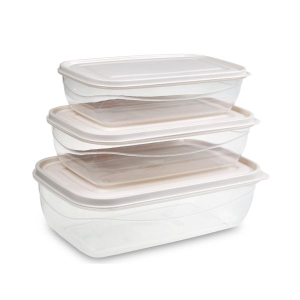 Комплект ємностей прямокутних SOFT & LOCK 3шт (1,2л+1,8л+2,7л)