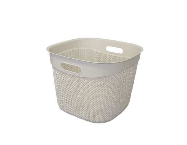 Кошик DROP квадратний, 36л, Крем