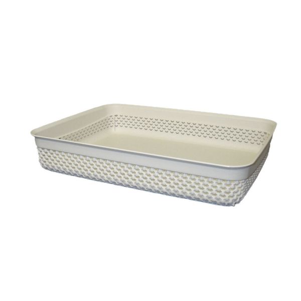 Кошик DROP прямокутний А4, 4,7л Крем