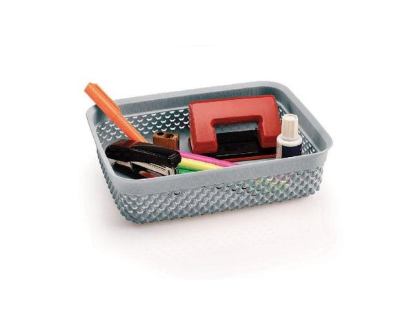 Кошик DROP прямокутний А4, 4,7л Сірий металік