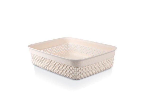 Кошик DROP прямокутний, 2,2л Крем