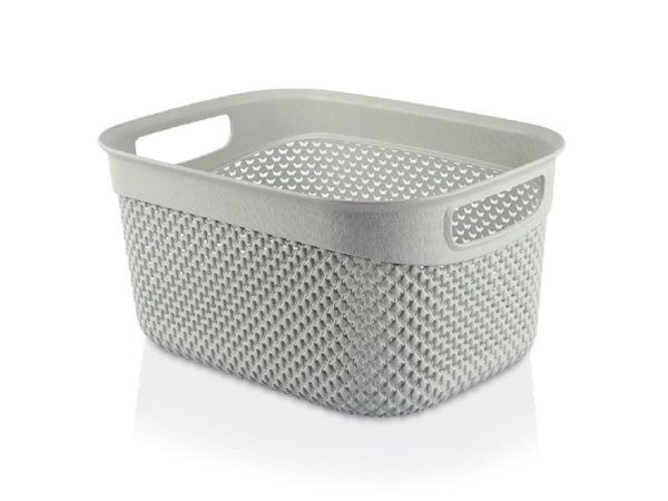 Кошик DROP прямокутний, 6,6л Сірий металік