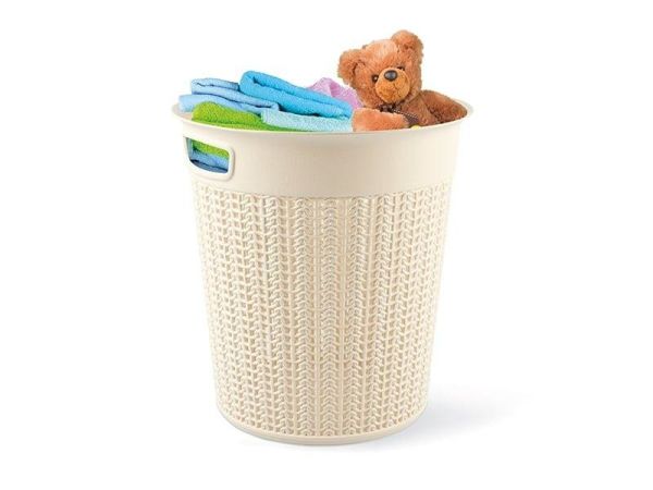 Кошик KNIT круглий, 12л Крем