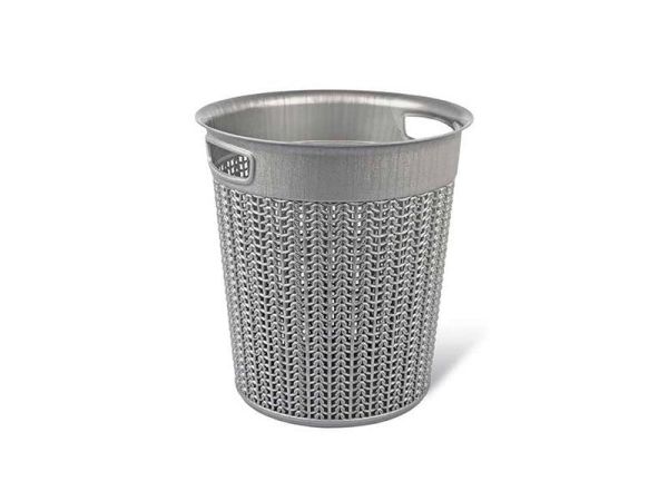 Кошик KNIT кругла, 12л Сірий металік