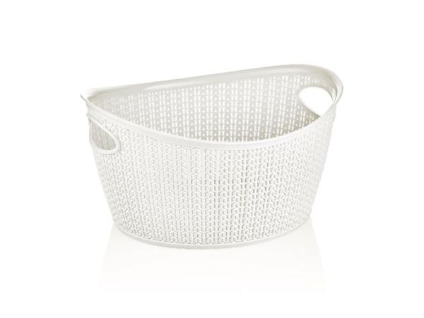 Кошик KNIT овальний, 9л Біла кістка