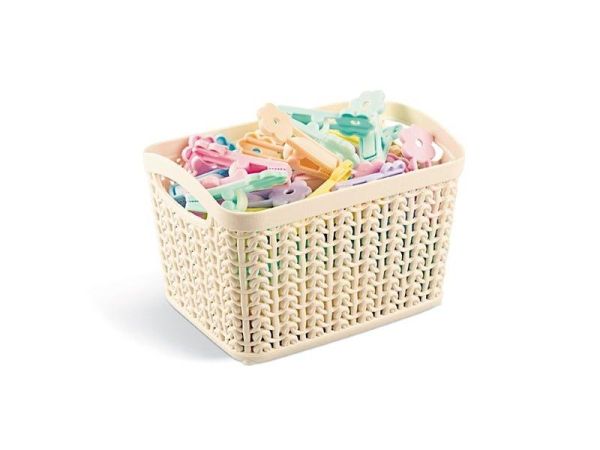 Кошик KNIT прямокутний, 3,3л Крем