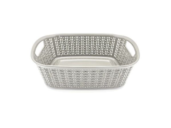 Кошик KNIT прямокутний, 3л Сірий металік
