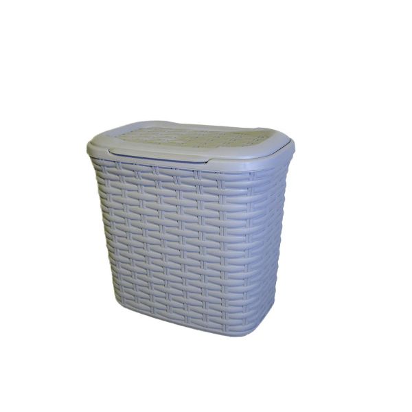 Кошик RATTAN прямокутний з кришкою, 7л Сірий металік