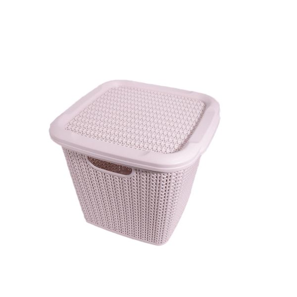 Кошик універсальний 15л, 300х300х275мм Рожева пудра