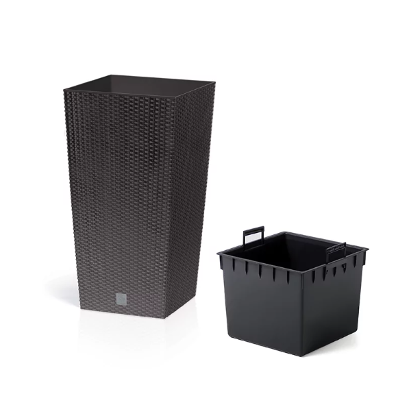Горщик для квітів RATO Square 17 см H-32см Коричневий