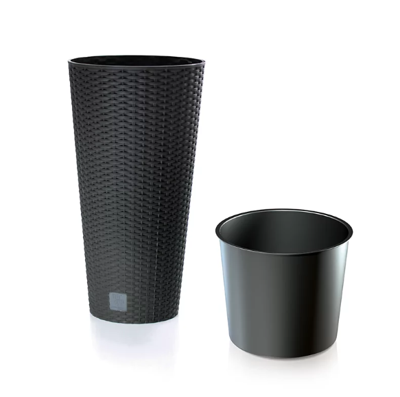 Горщик для квітів RATO Tubus 25 см, H-47,6 см Антрацит