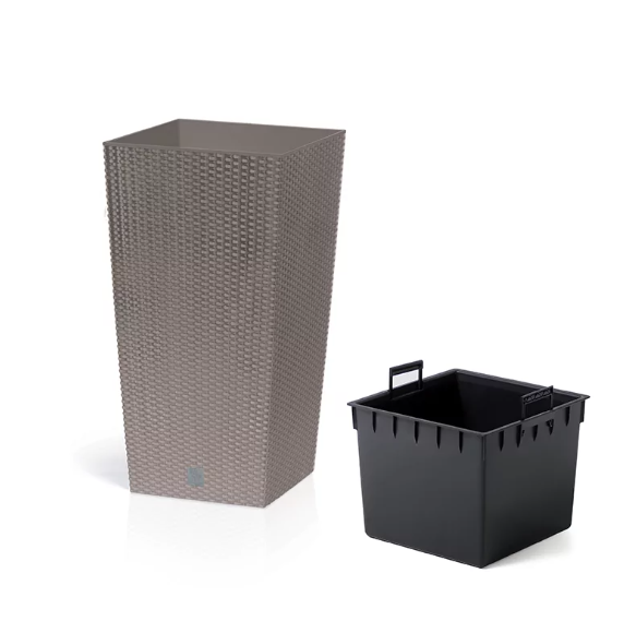 Горщик для квітів RATO Square 32,5 см, H-61 см Мокка