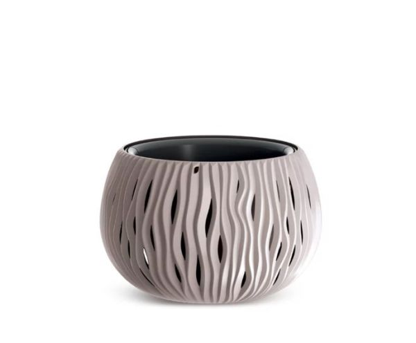Горщик круглий Sandy Bowl із вкладишем, 240мм Мокка