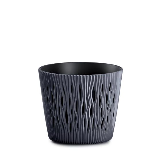 Горщик круглий Sandy Round 26см Антрацит