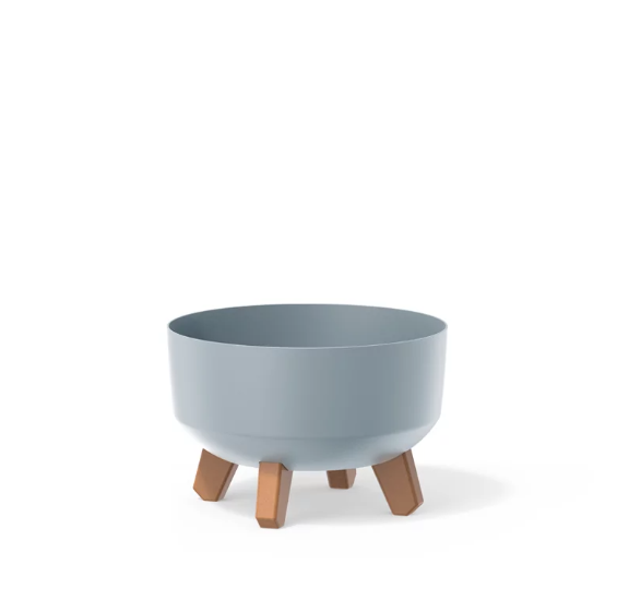 Горщик для квітів круглий GRACIA LOW на ніжках 24 см Світло-сірий