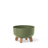 Горщик для квітів круглий GRACIA LOW на ніжках 30 см Зелений