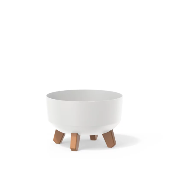 Горщик для квітів круглий GRACIA LOW на ніжках 40 см Білий