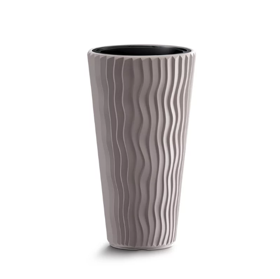 Горщик для квітів круглий Sandy Slim 35см Мокка