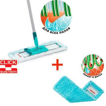 Комплект: Швабра Leifheit Profi 42 см Micro Duo + змінна Губка для паркету Extra Soft