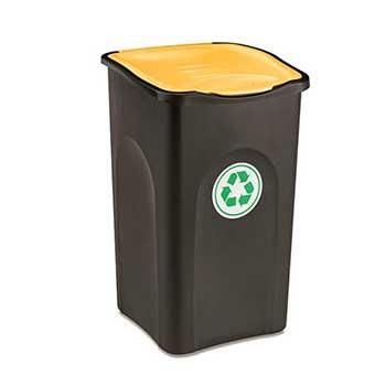 Сміттєвий бак Stefanplast Ecogreen bin 50 л Жовтий Кришка