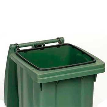 Сміттєвий бак Stefanplast Bidone carrellato 120 л з педаллю Зелений
