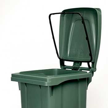 Сміттєвий бак Stefanplast Bidone carrellato 120 л з педаллю Зелений