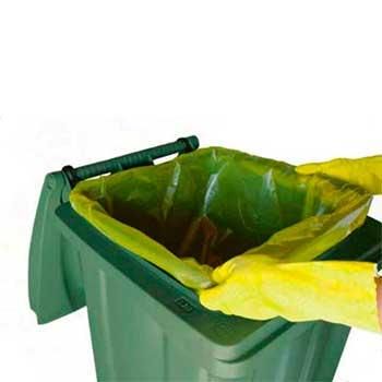 Сміттєвий бак Stefanplast Bidone carrellato 120 л з педаллю Зелений