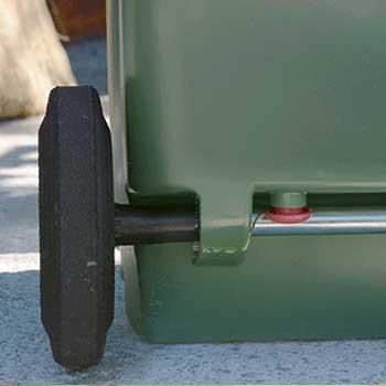 Сміттєвий бак Stefanplast Bidone carrellato 120 л з педаллю Зелений