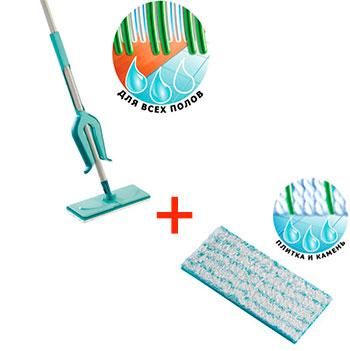 Комплект: Швабра Leifheit Picolo Blo 27 см + змінна Губка для плитки Cotton Plus