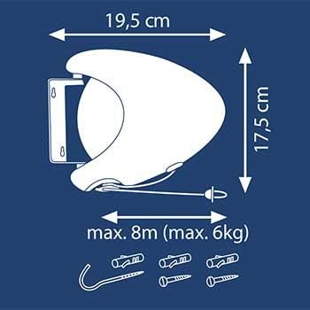 Настінна сушарка для білизни Leifheit Rollfix 80 Single