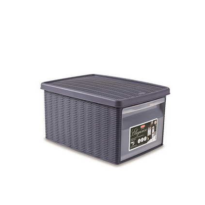 Ящик для хранения с крышкой и фронтальной дверцей Stefanplast ELEGANCE M