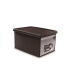 Ящик для зберігання з кришкою та фронтальними дверцятами Stefanplast ELEGANCE M Темно-коричнева