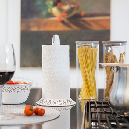 Тримач для рушників Stefanplast TOSCA білий/сірий