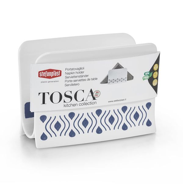 Серветка Stefanplast TOSCA білий/синій
