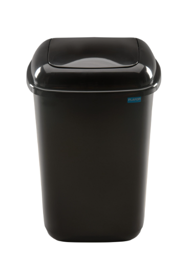 Сміттєвий бак для сортування сміття QUATRO BIN із плаваючою кришкою 90 л Чорний