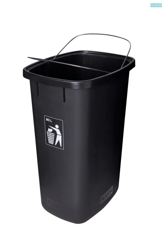 Мусорный бак для сортировки мусора SORT BIN Black 28л Синий