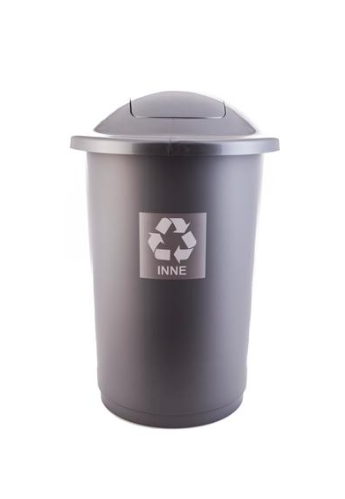 Сміттєвий бак для сортування сміття TOPBIN 50л Сірий