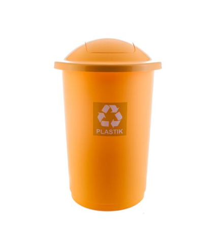 Сміттєвий бак для сортування сміття TOPBIN 50л Жовтий