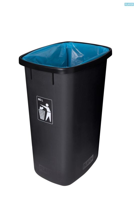 Сміттєвий бак для сортування сміття SORT BIN Black 90л