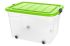Ящик для хранения с крышкой на колесах ROLLER BOX 100л Салатовый