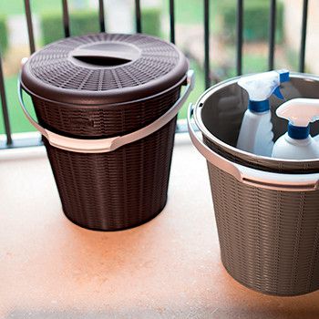 Мусорное ведро Stefanplast Elegance 10 л с крышкой Белое