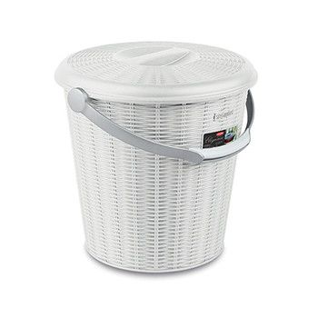 Відро для сміття Stefanplast Elegance 10 л з кришкою Біле