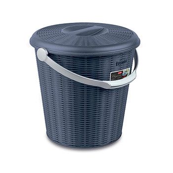 Відро для сміття Stefanplast Elegance 10 л з кришкою Темно-синій