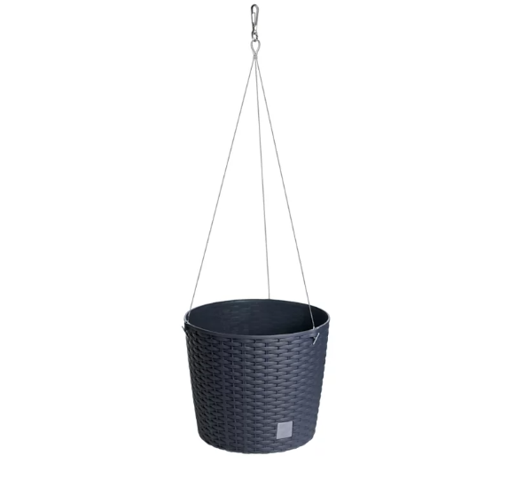 Горщик для квітів підвісний Prosperplast Rato Round WS Антрацит