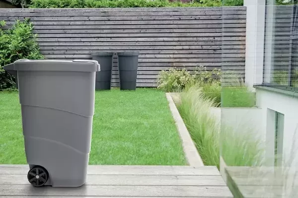 Бак для мусора wheeler 110 л, сірий